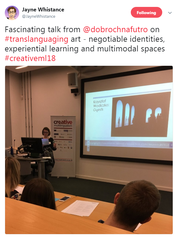 Tweet about conference