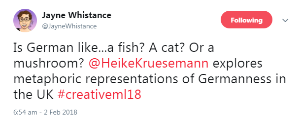 Tweet about conference
