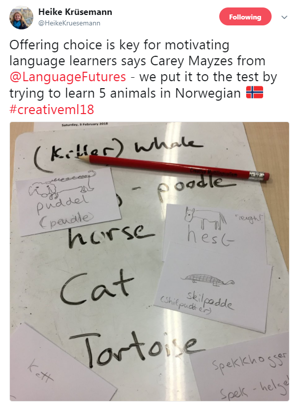 Tweet about conference