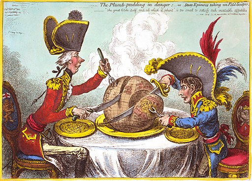 Plum pudding in danger painting