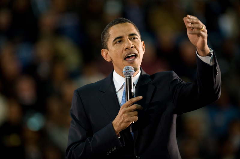 Barack Obama giving speech