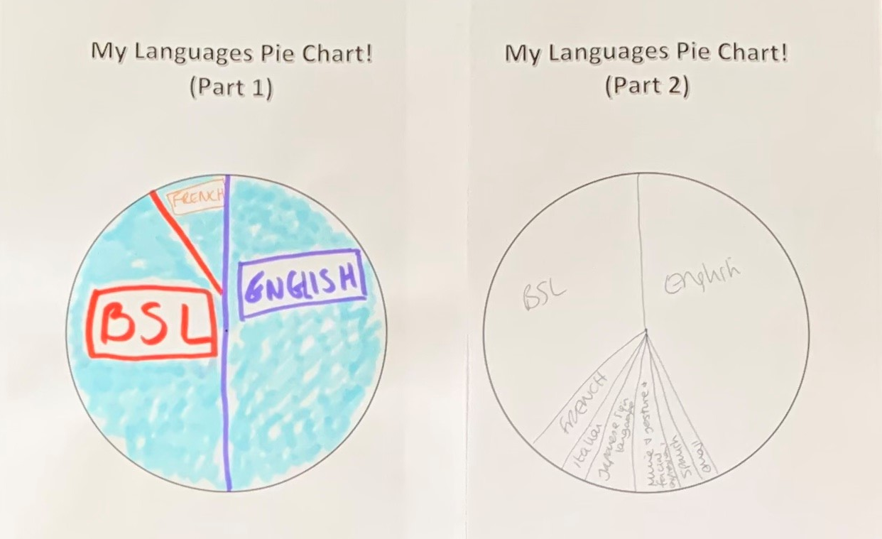 Pie chart of languages