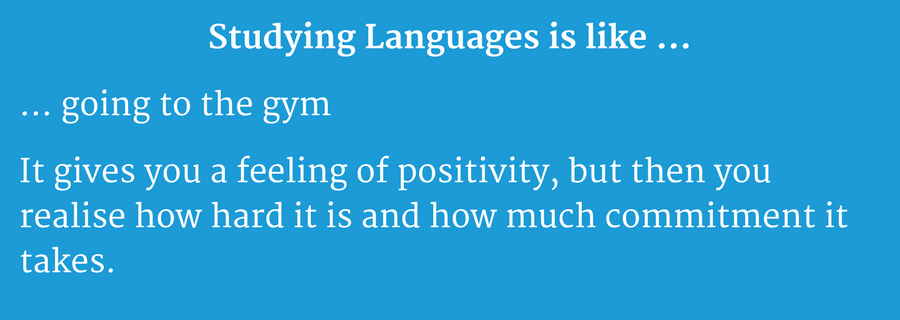 studying languages is like going to the gym