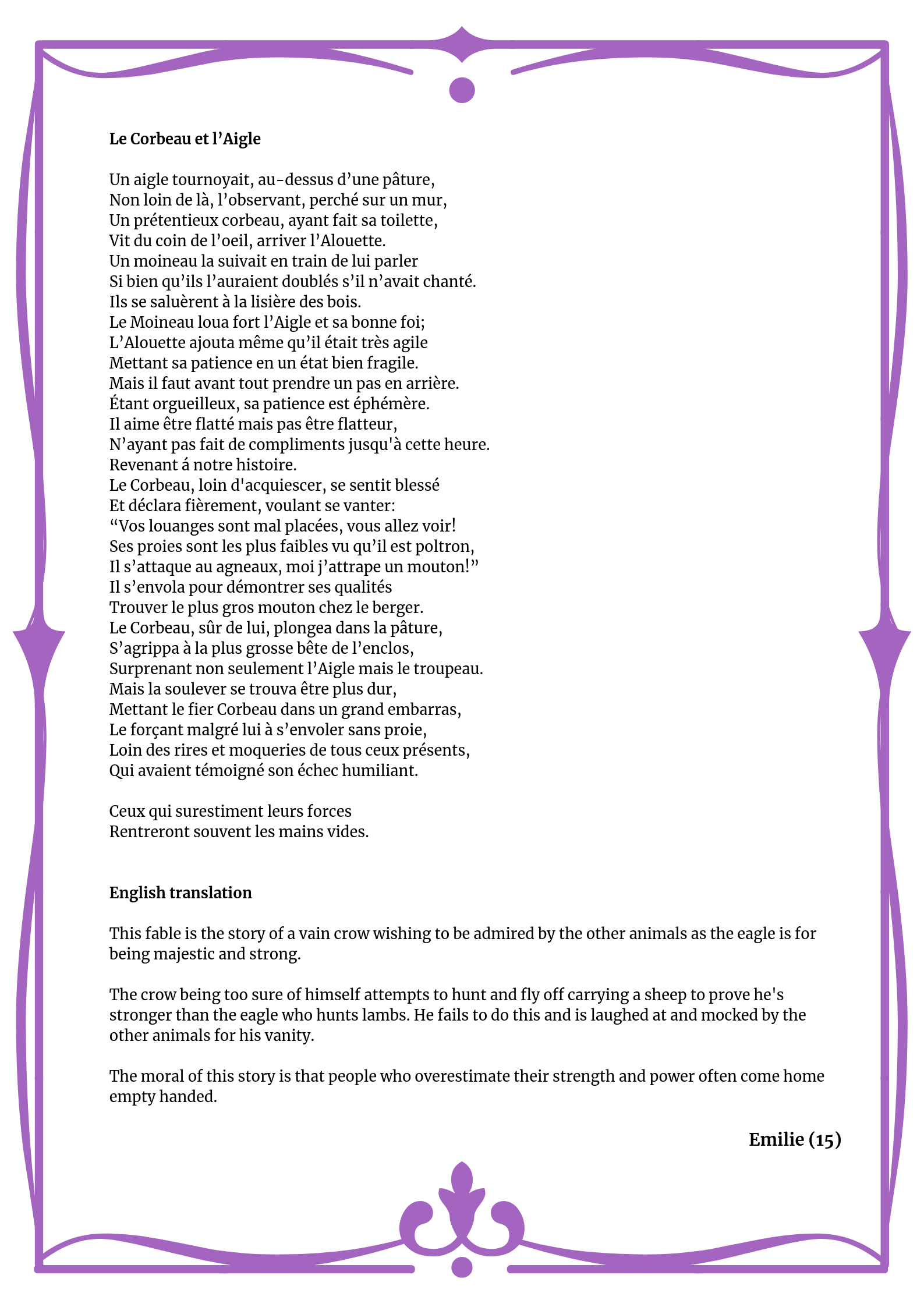 Fabulous translation story