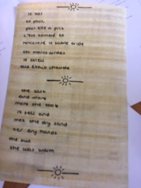 Poem fragment inspired by Sappho