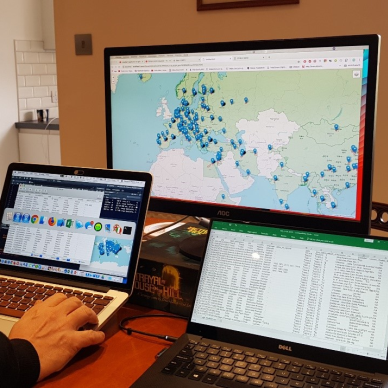 Giovanni Pietro Vitali working on Prismatic Jane Eyre maps