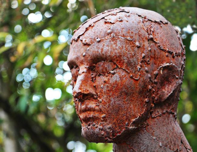 sculpture of human head