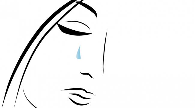 Woman crying illustration