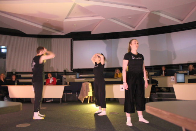 Dance Ahead performing at the Performing Languages conference