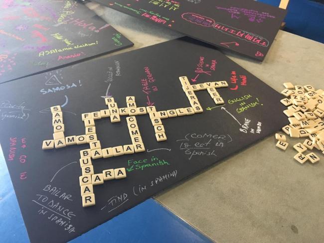 Multilingual scrabble game